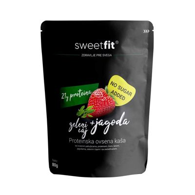 KAŠA PROTEINSKA JAGODA-ZELENI ČAJ 80G SWEETFIT