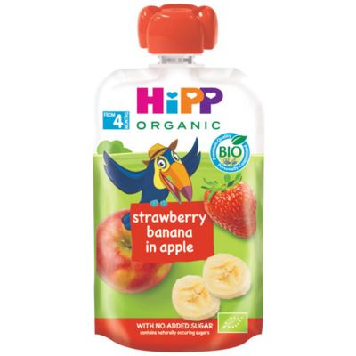 HRANA ZA BEBE JAGODA-BANANA-JABUKA 90GR. HIPP