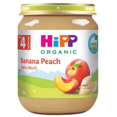 HIPP KAŠICA-BANANA,BRESKVA 4M+ 125 G