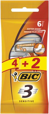 BRIJAČ MUŠKI SENSITIVE BIC 4+2 KOM