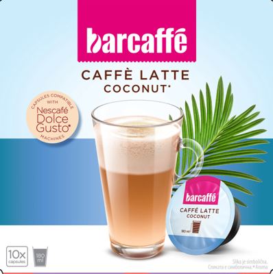 KAFA U KAPSULI LATTE COCONUT 160GR BARCAFFE