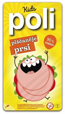 Pileca prsa Poli kids narezak 100g