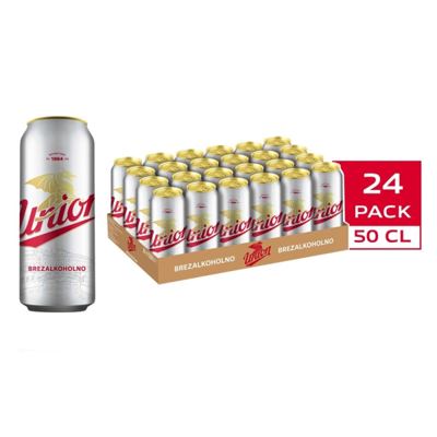 Pivo Union bezalkoholno limenka 0500 24