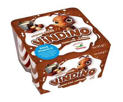 SVEŽI PUDING LEŠNIK ČOKOLADA VINDINO 4X125G
