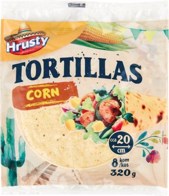 TORTILJA KUKURUZNA 8/1 320G HRUSTY