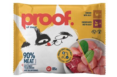 MR.PROOF PILETINA I GOVEDINA U ZELEU 4X85GR