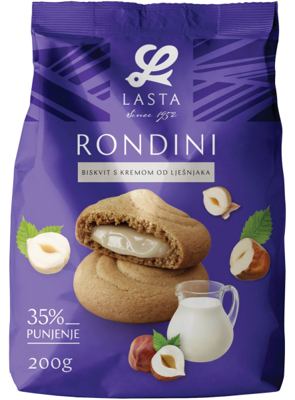 KEKS RONDINI BELI LEŠNIK 200GR LASTA