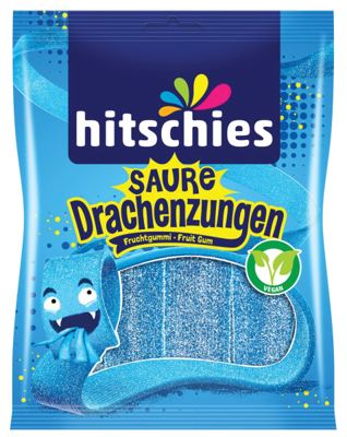 HITSCHIES GUMENE BOMBONE ZMAJEV JEZIK KISELI PLAVI 125GR 20/1