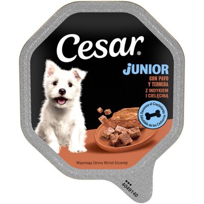HRANA ZA PSE CESAR JUNIOR 150G ĆURETINA I TELETINA