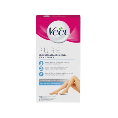 TRAKE ZA DEPILACIJU NOGU PURE 40KOM VEET