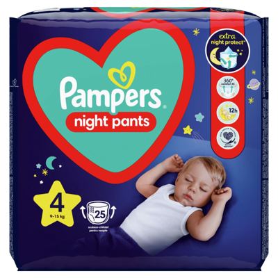 PELENE PAMPERS PANTS NIGHT VP 4 25KOM P&G