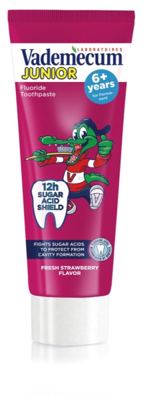Pasta za zube decija VADEMECUM 75ml jun.pink jagoda 6+