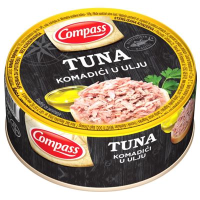 TUNA KOMADIĆI U ULJU COMPASS 150G