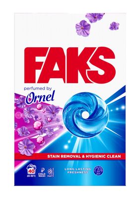 DETERDŽENT FAKS BY ORNEL 3 KG 40 PRANJA KUTIJA SAPONIA