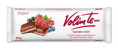 ČOKOLADA MLEČNA ŠUMSKO VOĆE ZVEČEVO 253G