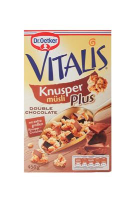 MUSLI KNUSPER 2 VRSTE ČOKOLADE DR.OETKER 450G