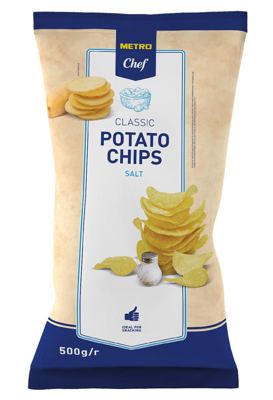 500G METRO CHEF CHIPS SLANI CL-STAND.-VAR.