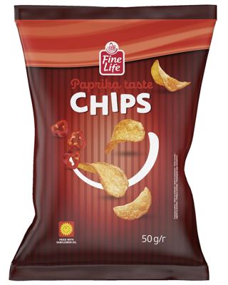 50G FINE LIFE CHIPS PAPRIKA-STAND.-VAR.