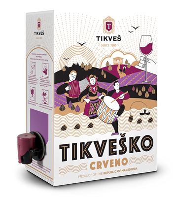 Vino Tikvesko crveno bag in box 3l