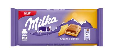 COKOLADA 100G MILKA CREAM&BISCUIT 1/20
