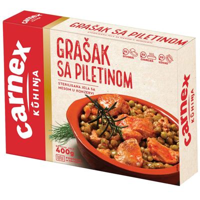 Grasak sa piletinom 400g #15 Carnex