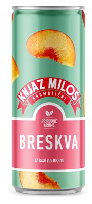 VODA GAZIRANA SA AROMOM BRESKVE 0.33L CAN KNJAZ MILOŠ