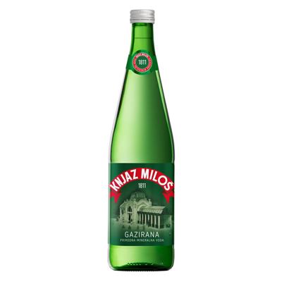 VODA KNJAZ MILOŠ GAZIRANA STAKLO 0.75L