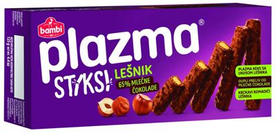 PLAZMA STIKSI LEŠNIK 125G PRELIV COKOLADA