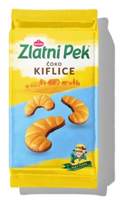 ZLATNI PEK ČOKO KIFLICE KAKAO PRELIV 165G