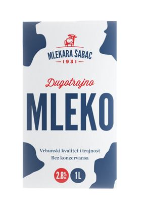ŠABAČKO MLEKO UHT 1L 2,8%MM