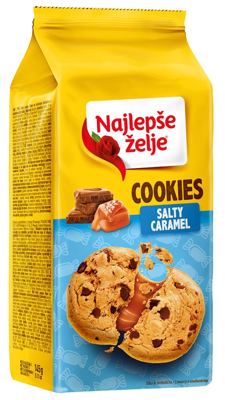 NAJLEPSE ZELJE COOKIES SLANA KARAMELA 145GR