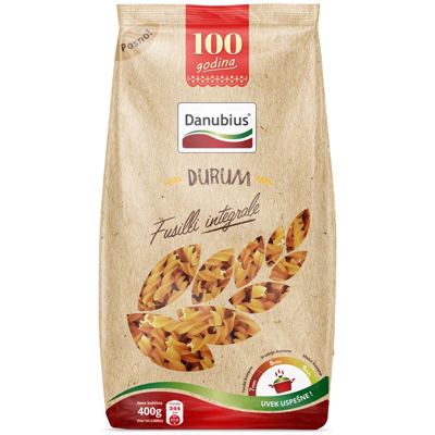 Testenina FUSILLI integrale 0400 Danubius 25