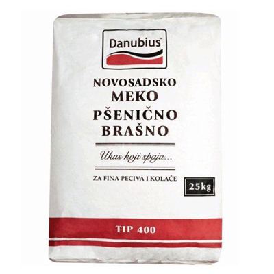 BRAŠNO T400 25/1 MEKO DANUBIUS