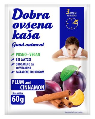 Ovsena kasa DOBRA sljiva i cimet 60g 20