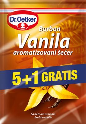 VANILIN ŠEĆER DR OETKER BURBON 5+1 GRATIS 60G