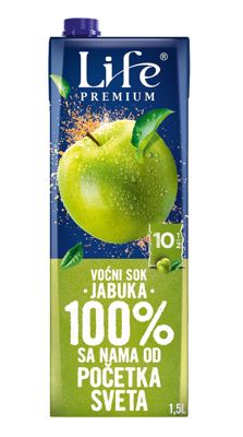 VOĆNI SOK LIFE JABUKA 100% 1,5L NECTAR