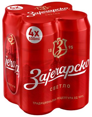 PIVO ZAJEČARSKO 4X0.5L LIMENKA