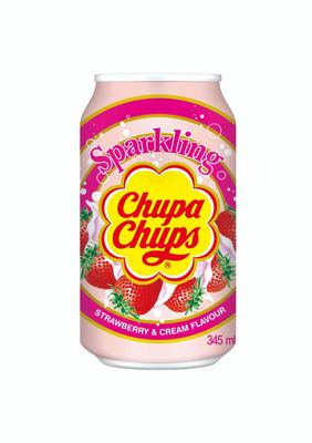 SOK CHUPA CHUPS JAGODA & CREAM 345ML