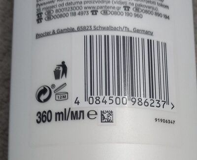 PANTENE OID THERAPY 360 ml