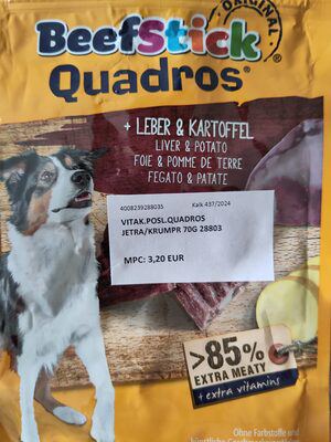 POSLASTICA BEEF STICK QUADROS 70GR