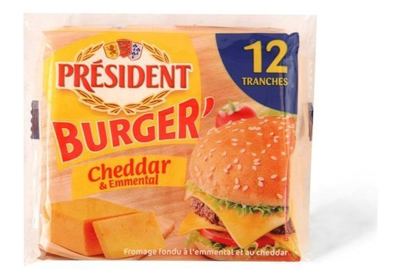 SIR TOPLJENI POLUMASNI BURGER CHEDDAR& EMMENTAL 200G PRESIDENT