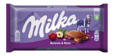MILKA 100gr RAISINS&NUTS