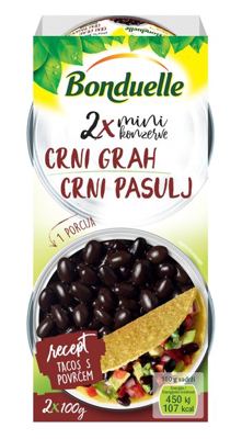 Pasulj crni Bonduelle 2x100g