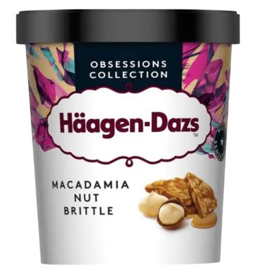 SLADOLED HAAGEN DAZS MACADAMIA NUT BRITTLE PINT 460ML