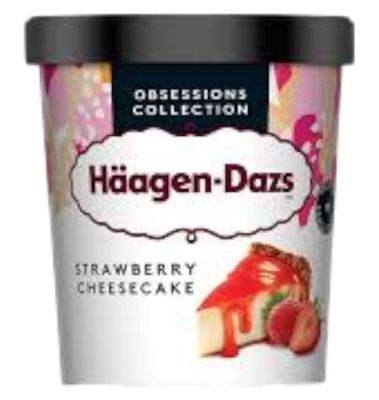 SLADOLED HAAGEN DASZ STRAWBERRY CHEESECAKE 400G