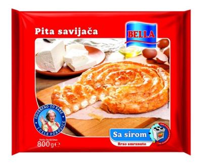Smrz.Pita savijaca sa sirom Bella 800g