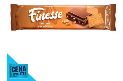 ČOKOLADA MLEČNA KEKS 220G FINESSE