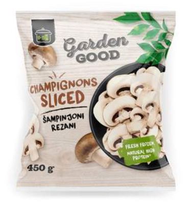 ŠAMPINJONI REZANI 450G GARDEN GOOD