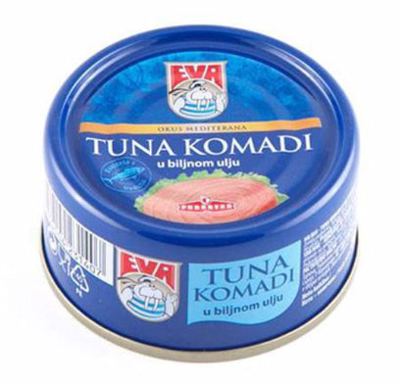 TUNA KOMADI U BILJNOM ULJU EVA 80G
