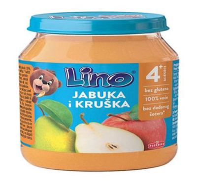 KAŠICA JABUKA KRUŠKA LINO 190GR PODRAVKA